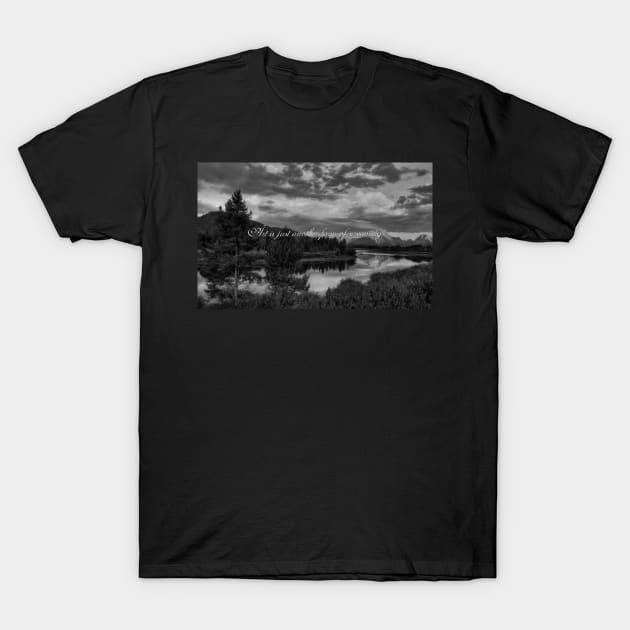 Art is Just Another Form of Screaming - Greyscale landscape T-Shirt by SalemKittie